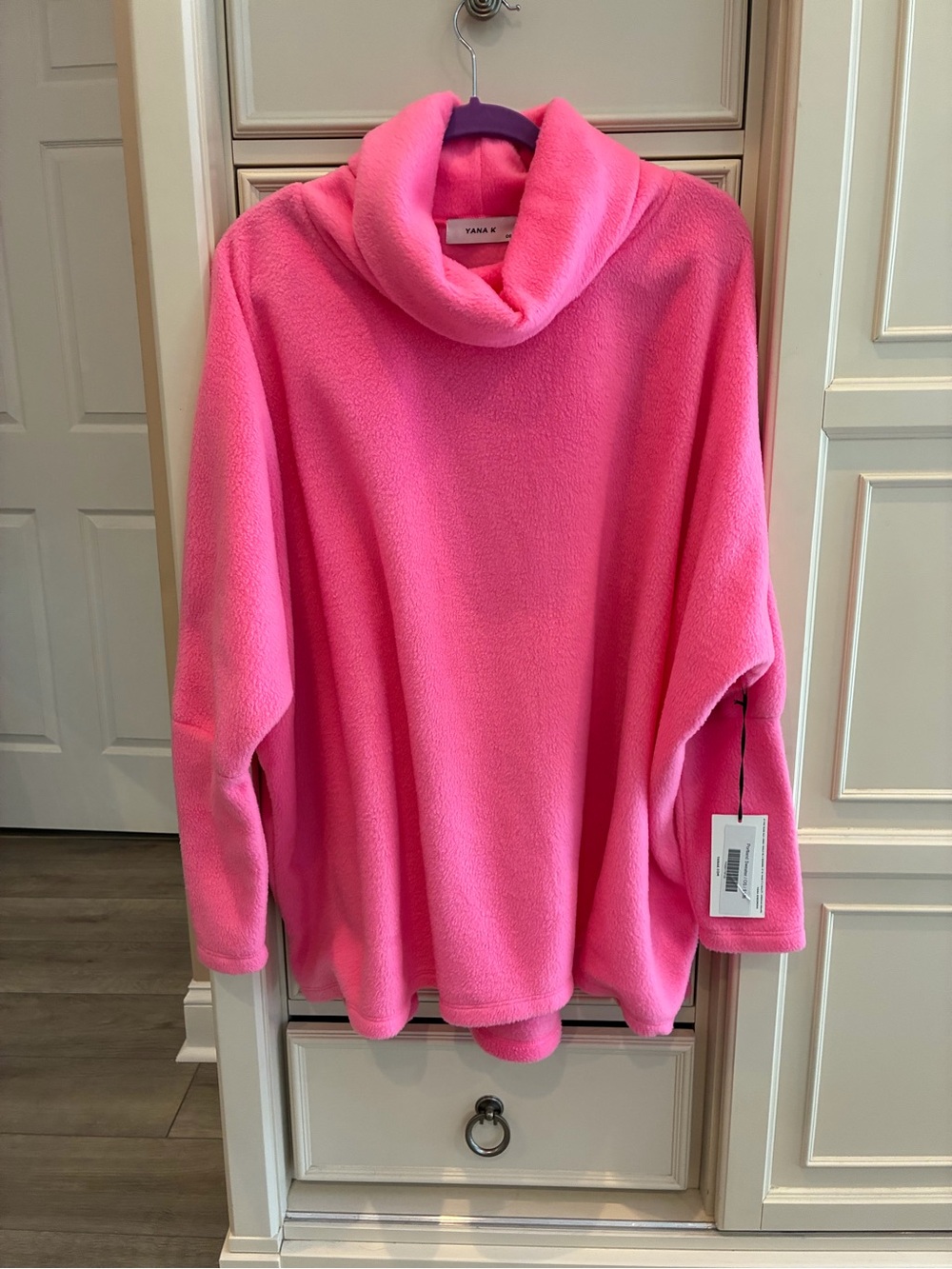 Yana K Pink Oversized Cowl Neck Sweater